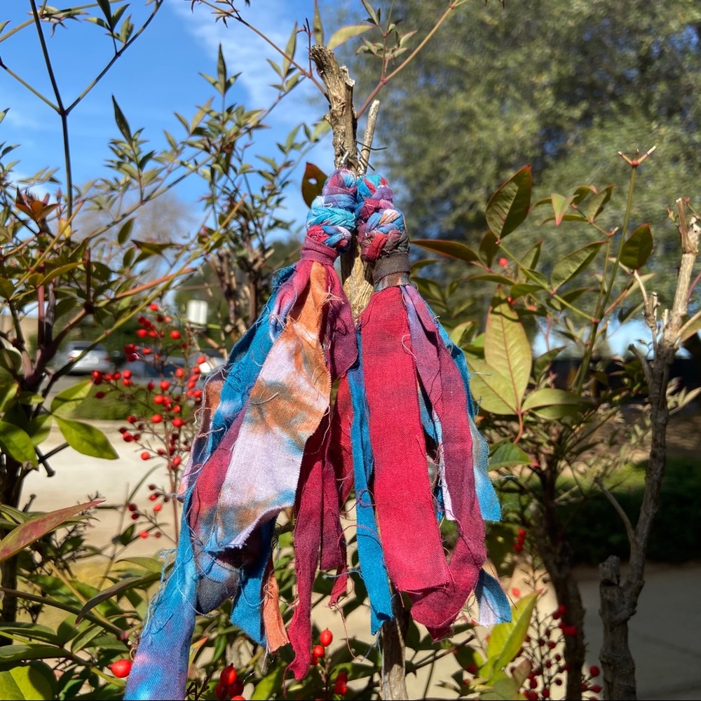 Bohemian Cotton Tassel Hippie Earrings -Pink Berry